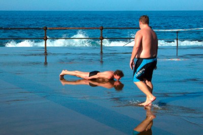 Open air swimmingpoolplanking